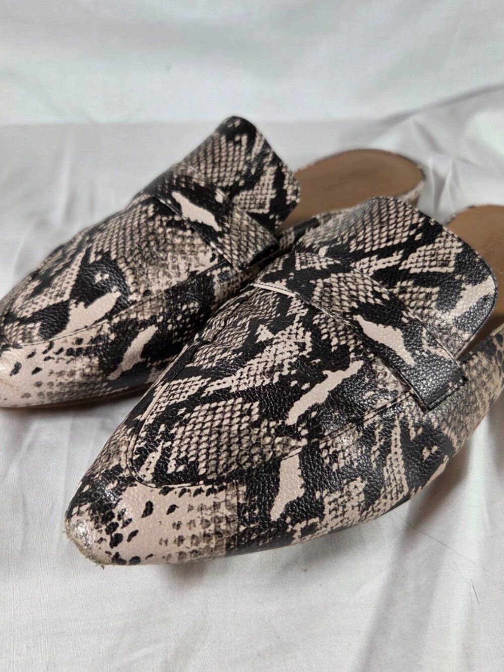 American Eagle Snakeskin Mules